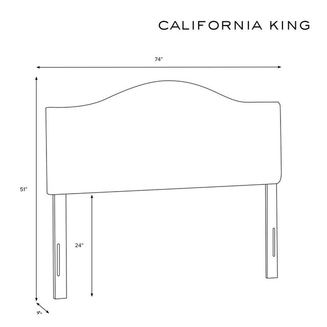 California King Camelback Headboard in Velvet Ink For Sale In Chicago - Image 6 of 6