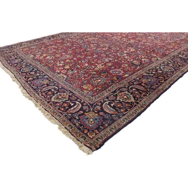 74289 Extra-Long Antique Persian Mashhad Runner, 05'00 x 21'00. Rich in color, texture and beguiling ambiance, this hand...