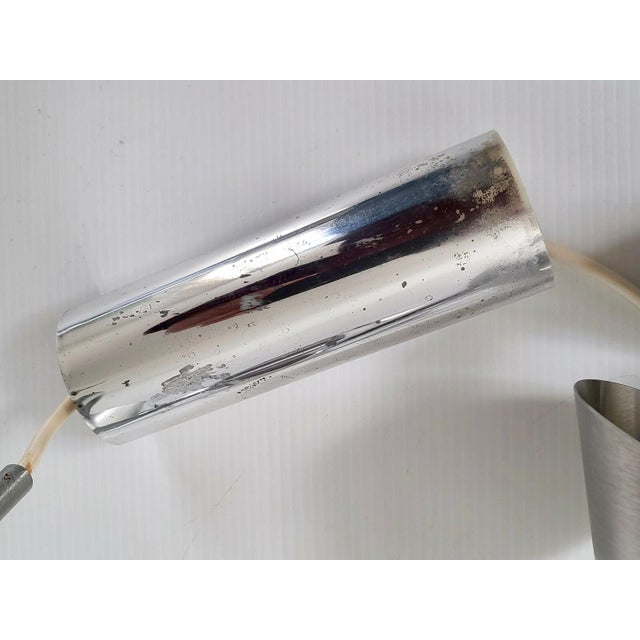 1960s Vintage Space Age Cascade Chandelier with Flowers in Brushed Steel, 1960s-1970s For Sale - Image 5 of 9