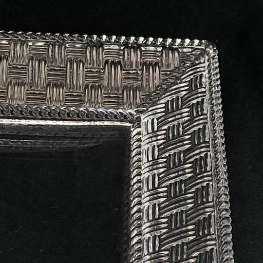 Vintage Tiffany & Co Woven Basket Weave Square Crystal Platter / Dish For Sale - Image 9 of 16