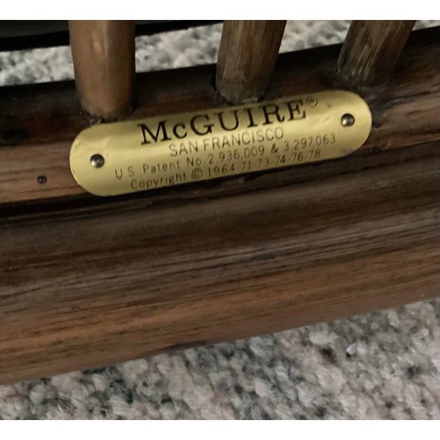 Mid-Century Modern Vintage McGuire Target Desk/Side Chair For Sale - Image 3 of 3