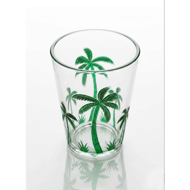 Italian-Designed Tropical Palm Tree Acrylic Tumblers - Set of 6 For Sale - Image 4 of 12