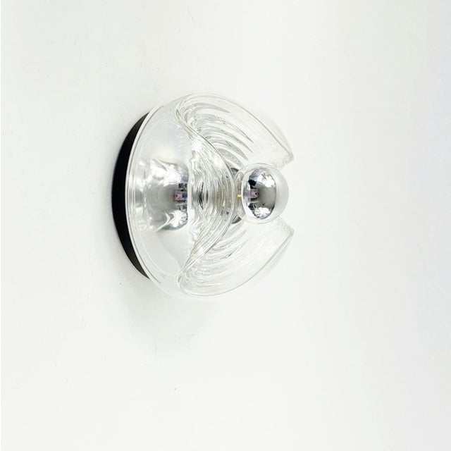 Stunning pair of wall lamps/sconces wave' model (also called 'futura') designed by koch & lowy for peill & putzler,...