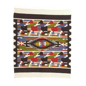 Vintage South American Chancay Pájaro Peruvian Kilim Rug - 05'11 X 07'00