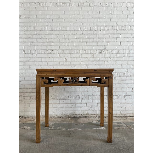 Antique Chinese Elm Console Altar Table For Sale - Image 9 of 9