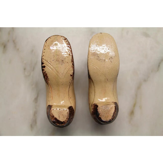 19th Century, Victorian Toothpick Holder Depicting Woman Shoes - Set of 2 For Sale - Image 12 of 13