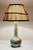 Table Lamp with Blue-Brown Marble Base and Handmade Fabric Shade, 1970s For Sale - Image 11 of 11