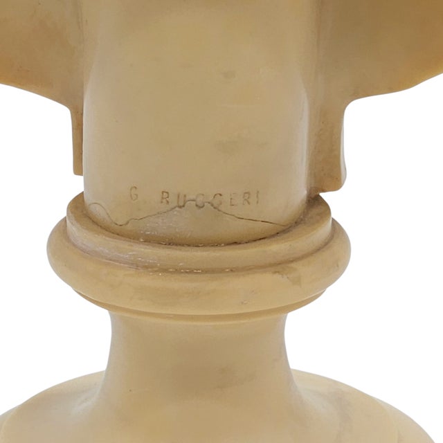 Plastic Italian G. Ruggeri Hermes & Dionysos Classical Bust Sculpture – Greek Revival Décor For Sale - Image 7 of 9
