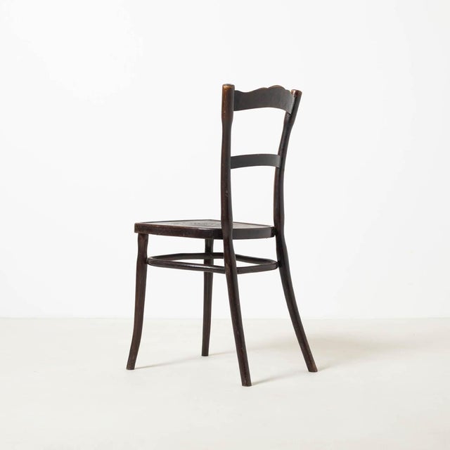 Brown Antique Bentwood Cafe Dining Chairs by J&J Kohn, Austria, 1905, Set of 2 For Sale - Image 8 of 12
