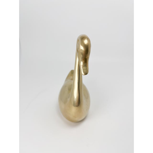 Vintage 5" solid brass swan. In excellent vintage condition with some patina and minor wear, see photos and click to...