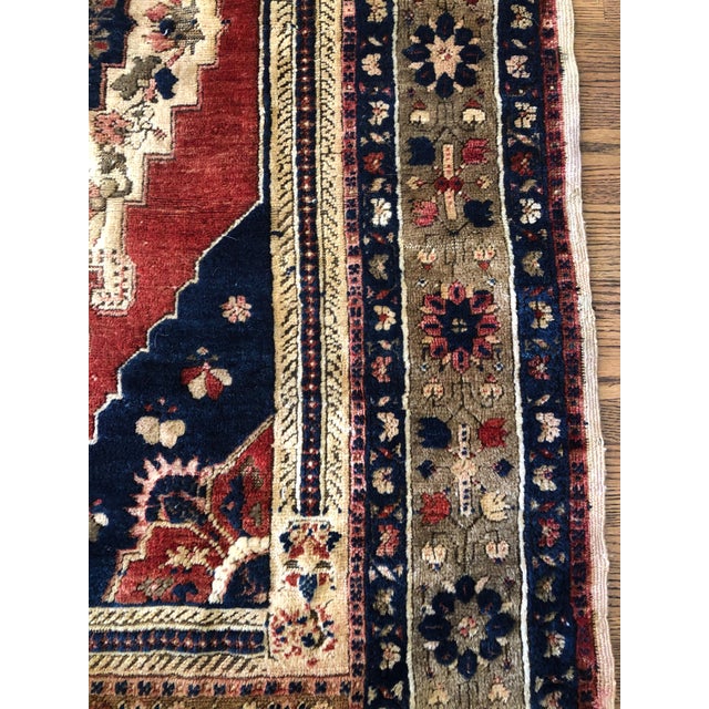 Traditional Early 20th Century Antique Floral Double Niche Carpet - 3′2″ × 5′9″ For Sale - Image 3 of 13