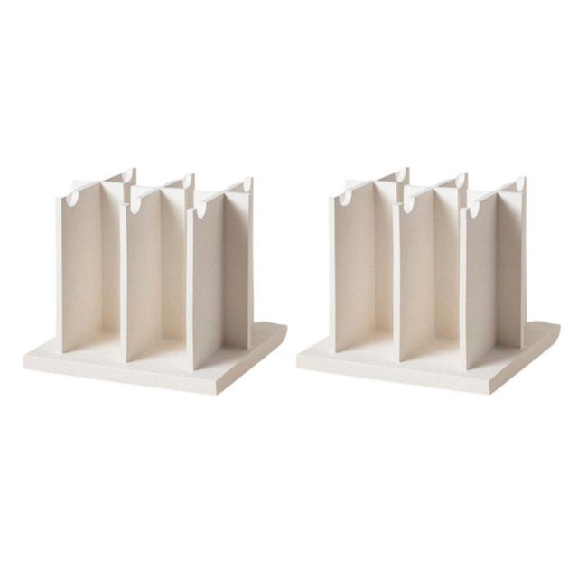 Set of 2 scaphe objects cosmos awarness program by turbina dimensions: d23 x w23 x h21 cm each materials: slab building...