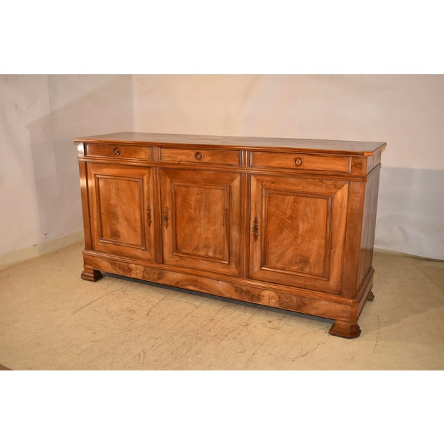 19th Century Walnut Enfilade From France For Sale - Image 4 of 17