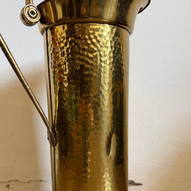 Gold Vintage Brass Umbrella Stand, 1950s For Sale - Image 8 of 12