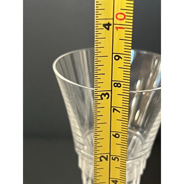 Lalique 1980s Lalique France Crystal Bourgeil Art Deco Aperitif Glass & Butter Pat For Sale - Image 4 of 7