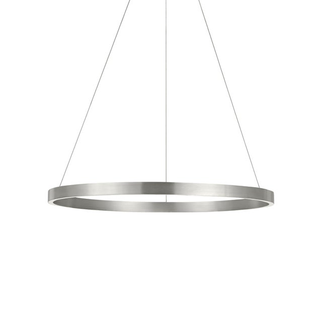 Contemporary Visual Comfort Modern Fiama 30 Suspension LED Satin Nickel For Sale - Image 3 of 3