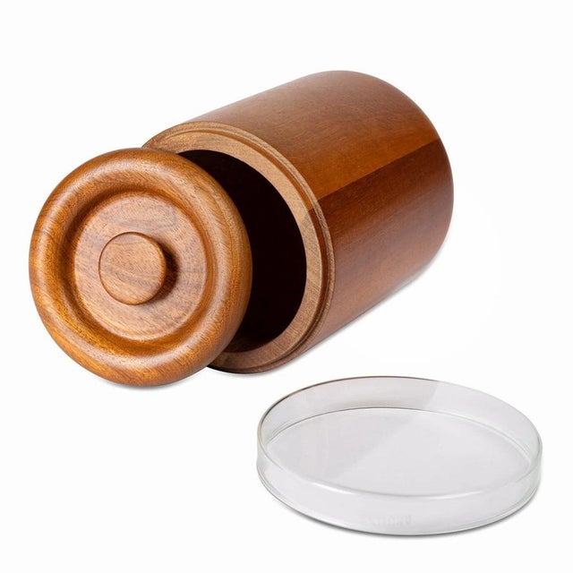 A wooden box by artist Antonín Hepnar made using woodturning technique. This piece is attributed to the mentioned...