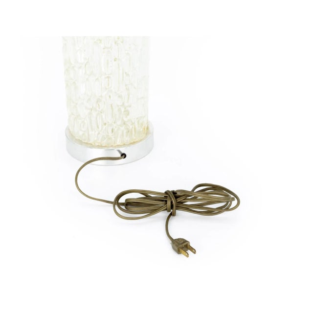 Transparent Timo Sarpaneva Iittala Festivo Style Mid Century Glass & Chrome Table Lamp For Sale - Image 8 of 9