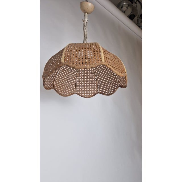Chandelier in Vienna Straw, 1960s For Sale - Image 9 of 13