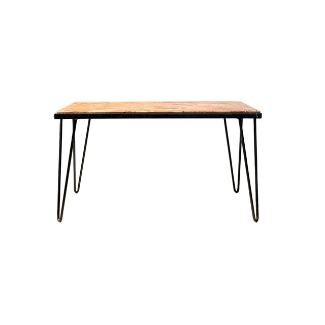 Mid-Century Modern Mid Century Coffee Table Iron With Marble Top For Sale - Image 3 of 5