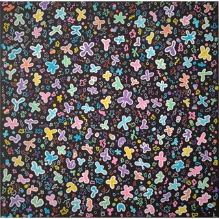 Koa, Motif #1, Mixed Media on Canvas For Sale