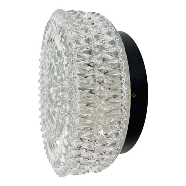 Vintage Glass Wall Light from Napako, 1970s For Sale