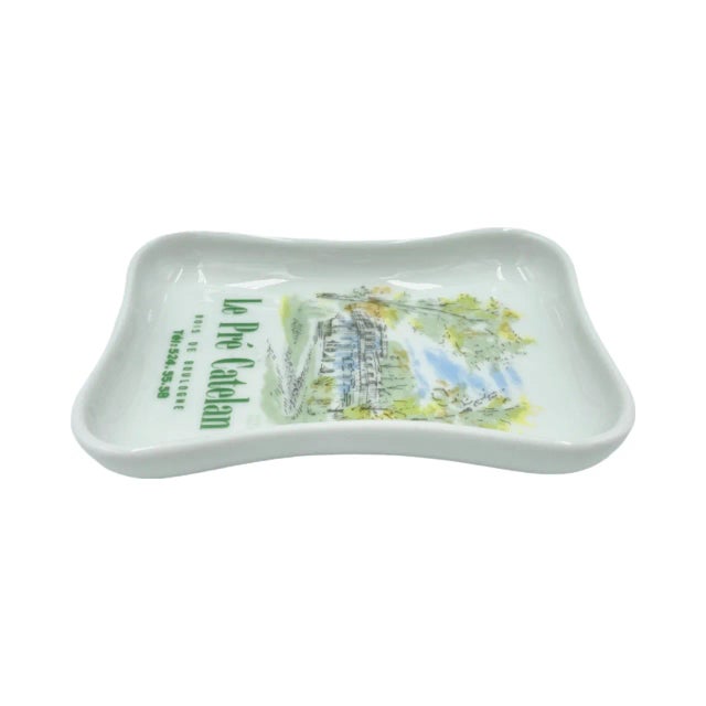 21st Century Le Pre Catelan Restaurant Paris France Porcelain Ashtray Trinket Dish For Sale - Image 9 of 12
