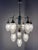 Glass 10-Light Chandelier in Glass and Chrome by Richard Essig For Sale - Image 7 of 11
