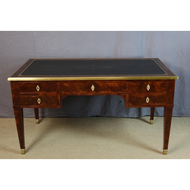 Maroon Executive Desk in Mahogany For Sale - Image 8 of 13