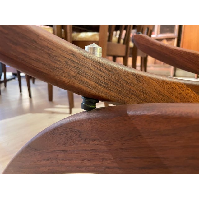 Brown Mid 20th Century Attributed Forest Wilson Sculptural Walnut and Glass Coffee Table For Sale - Image 8 of 10