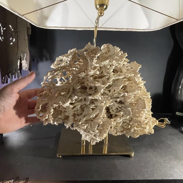 Coral table lamp attributed to belgian designer willy daro, dating from the 1970s. Very good condition, all original....