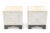Beautifully hand finished horn on this well known St. Charles design cube side table . Soft, ivory, taupes , and greys -...