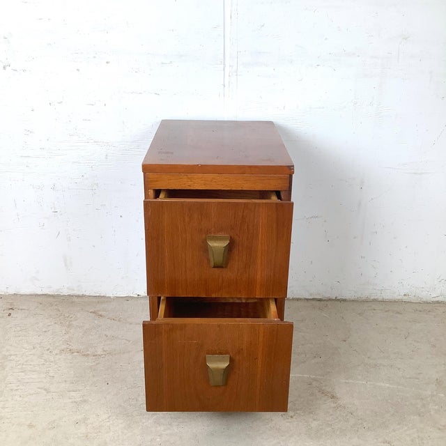 Vintage American Modern Two-Drawer Nightstand For Sale - Image 15 of 18