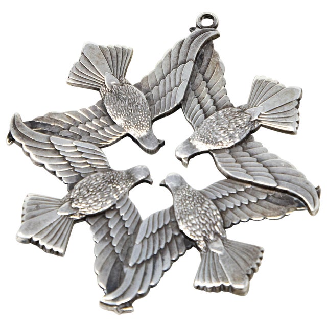 1971 Wallace Sterling Peace on Earth Ornament For Sale