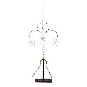 Early 20th Century Painted Iron Finial on Stand
