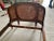 Early 20th Century Antique Carved Wood and Cane Twin Bed For Sale - Image 4 of 12