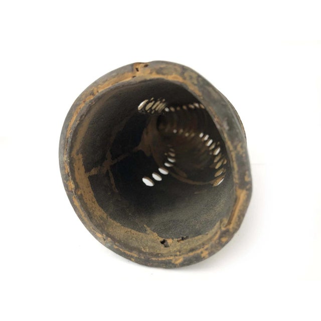 African African Ceremonial Currency Horns Cameroon Grasslands 10" Brass / Bronze For Sale - Image 3 of 6
