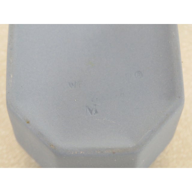 Blue Wedgwood Jasperware Blue Octagon Cameo Ring Dish Jewelry Pill Box With Lid For Sale - Image 8 of 13