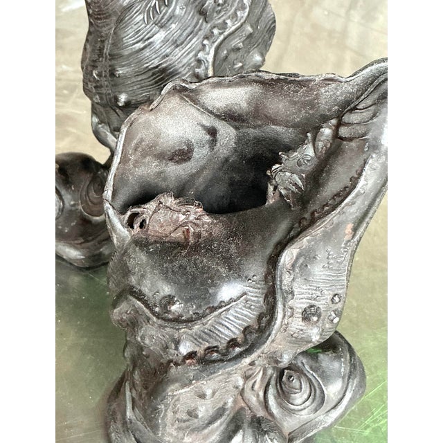 Mid 20th Century Vintage Coastal Cast Bronze Octopus Vase - A Pair For Sale - Image 5 of 10