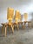 Set of 4 Swedish Modern 70s Chairs. Birch. Sweden. 14w 20d 39.5h 17s