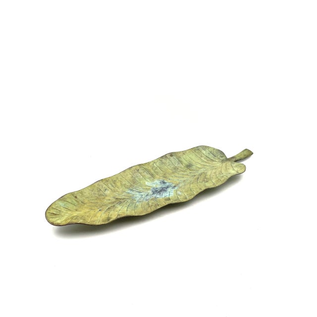 Green Leaf Shaped Centerpiece, France 1970s For Sale - Image 8 of 13