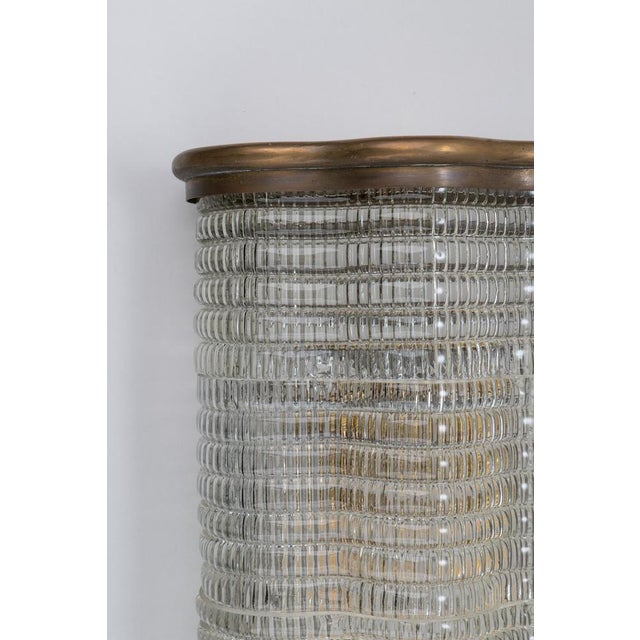 Large Art Deco Venini Murano Glass Wall Lamp 1950s attributed to Carlo Scarpa for Venini For Sale - Image 8 of 10