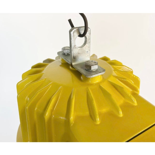 Yellow Industrial Yellow Explosion Proof Lamp from Elektrosvit, 1990s For Sale - Image 8 of 16