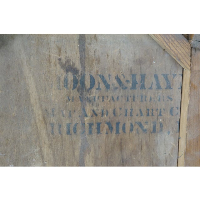 Antique Early American Pine Upholstered Needlepoint Foot Stool Ottoman Rest 11" For Sale - Image 14 of 14