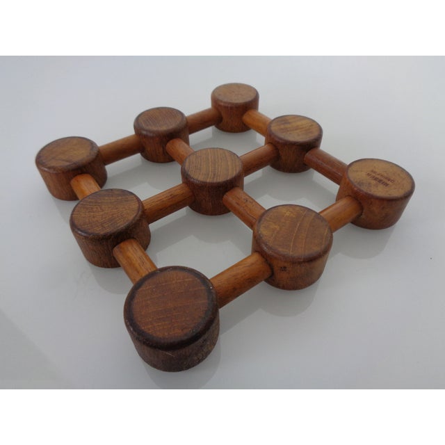 Vintage Danish Teak Coaster by Nissen, 1960s, Set of 3 For Sale - Image 16 of 18