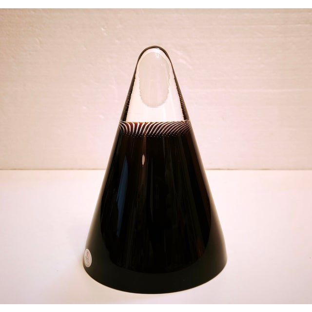 Art Glass Vase and Cone Sculpture by Pavel Havelka for Princ, 1990s, Set of 2 For Sale - Image 15 of 18