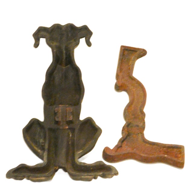 Art Deco Greyhound Cast Iron Andirons – Authentic 1930s Streamline Pair For Sale In Jacksonville, FL - Image 6 of 6