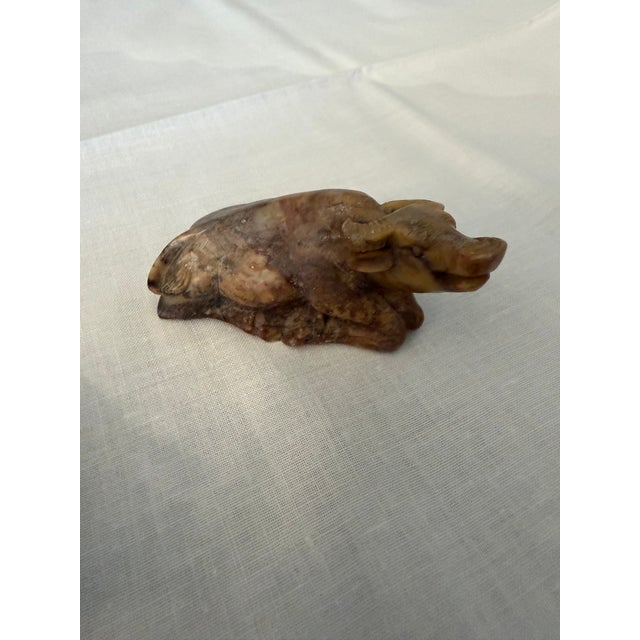 Chinese Chinese Soapstone Water Buffalos For Sale - Image 3 of 7