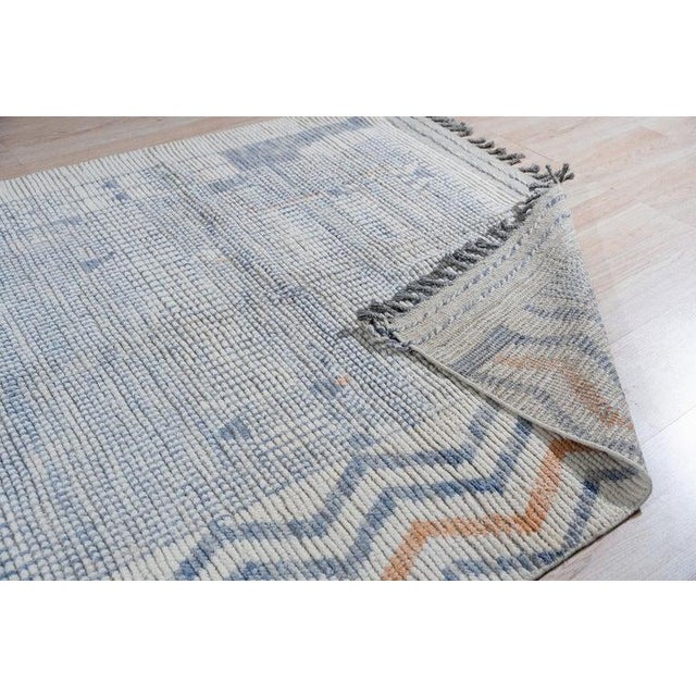 Contemporary 6x9 Ivory Hand-Knotted Wool Woven Cityscape Tribal Modern Carpet Rug For Sale - Image 3 of 8