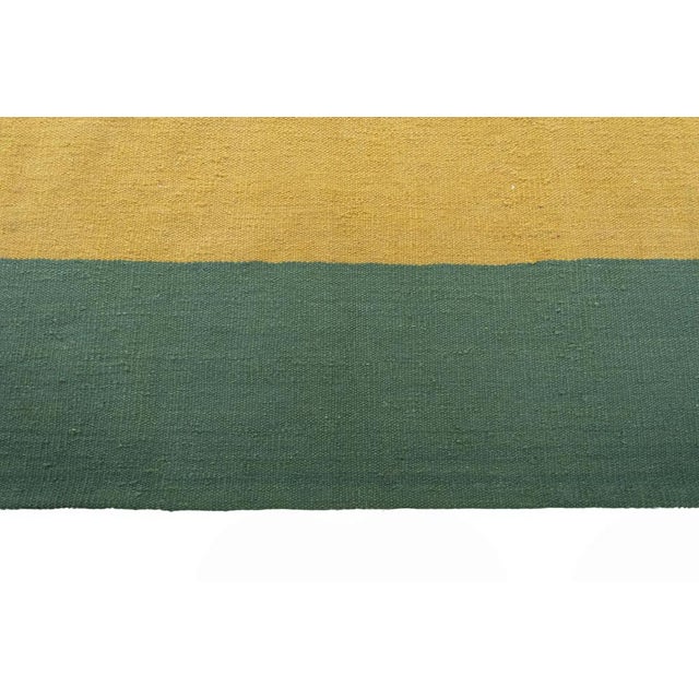 Handwoven Kilim Fars Rug in Pure Wool For Sale - Image 6 of 9